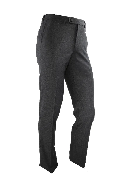 Riviera Traveler Flat Front Dress Pants Gray Relaxed Linen Pants