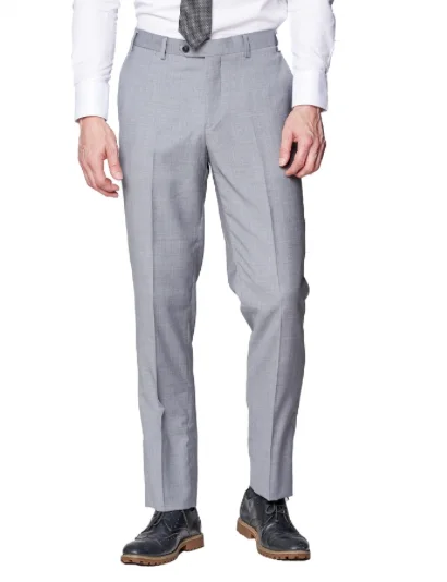 Light Grey Slim Fit Dress Pants Slim-Fit Leggings