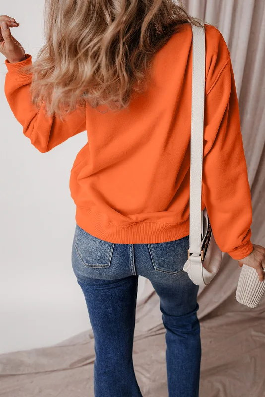 Solid Fleece Lined Drop Shoulder Terry Sweatshirt Hoodie with Zipper Placket Modern Functional