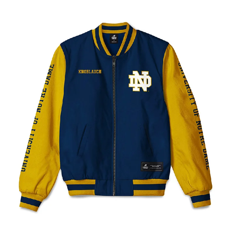 Notre Dame - NCAA Women's Cross Country : Addison Knoblauch - Bomber Jacket Ultra-Light Down Bomber