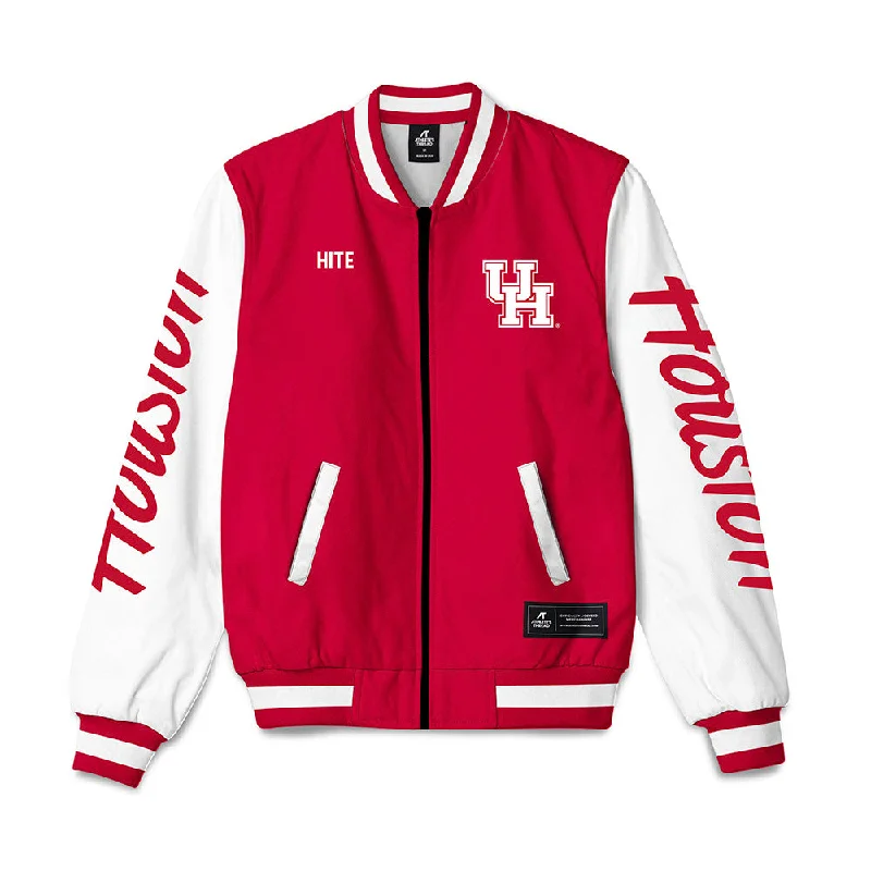 Houston - NCAA Women's Cross Country : Addison Hite - Bomber Jacket Boxy Oversized Bomber