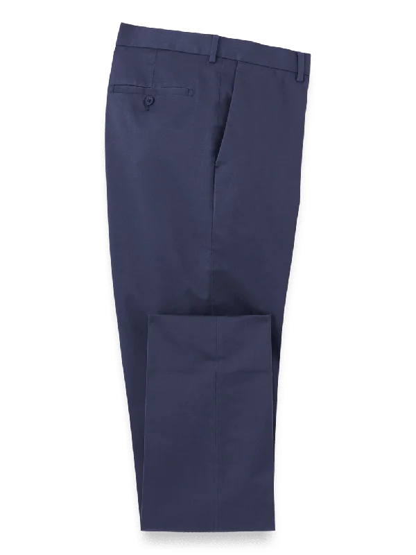 Non-Iron Cotton Stretch Twill Pant - Bright Navy Comfortable Denim Pants