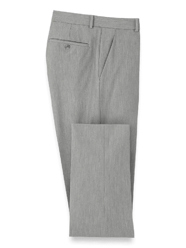 Comfort Stretch Travel Pants - Pearl Grey Classic Straight Pants