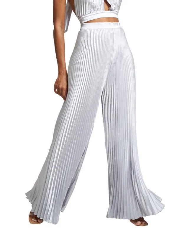 Bisous Pleated Pant Metallic Comfortable Maternity Pants