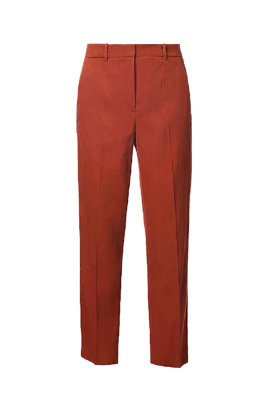 Joseph Trina Stretch Crepe Linen Pant - Chestnut Fashionable Jogger Pants