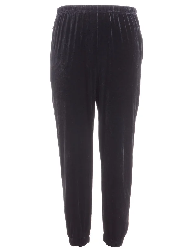 Reworked Velvet Track Pants - W26 Elegant Trouser Pants