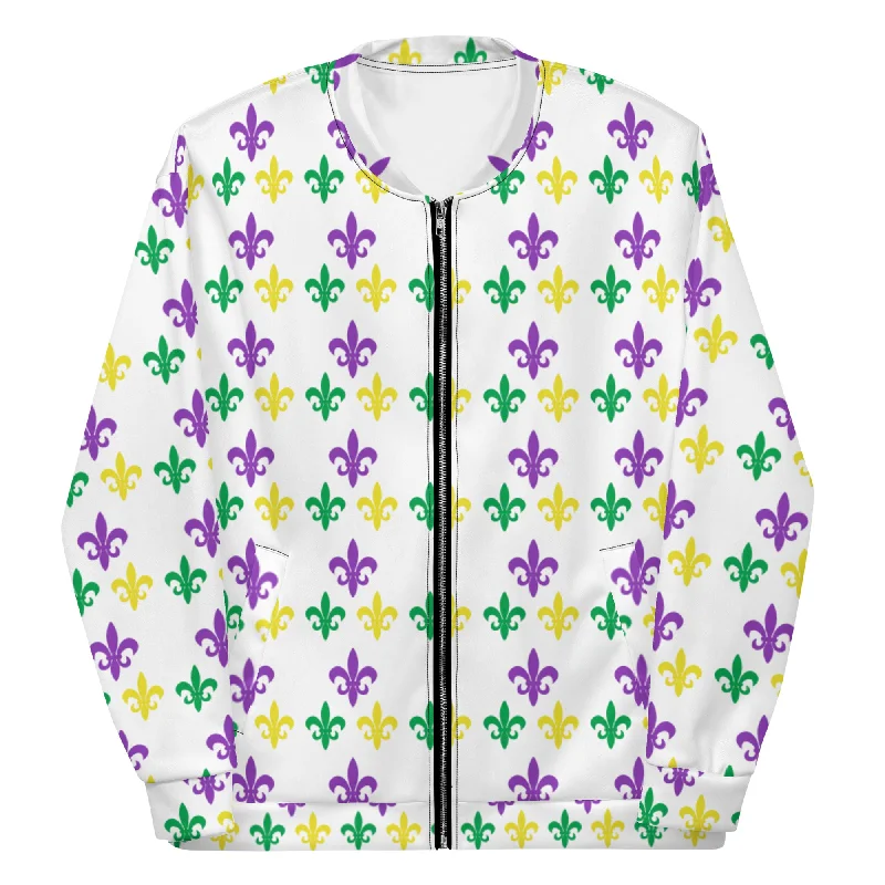 Fleur De Lis Party Unisex Bomber Jacket Wool-Blend Bomber Coat