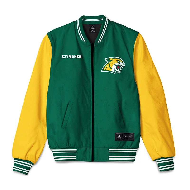 Northern Michigan - NCAA Women's Cross Country : Madi Szymanski - Bomber Jacket Retro-Inspired Bomber