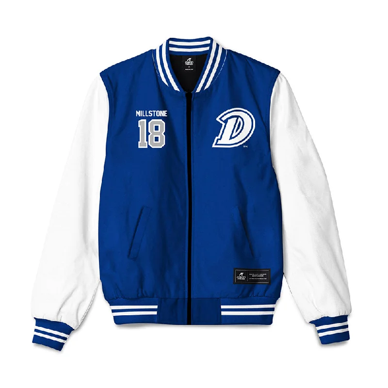 Drake - NCAA Women's Soccer : Paige Millstone - Bomber Jacket Luxe Faux Suede Bomber