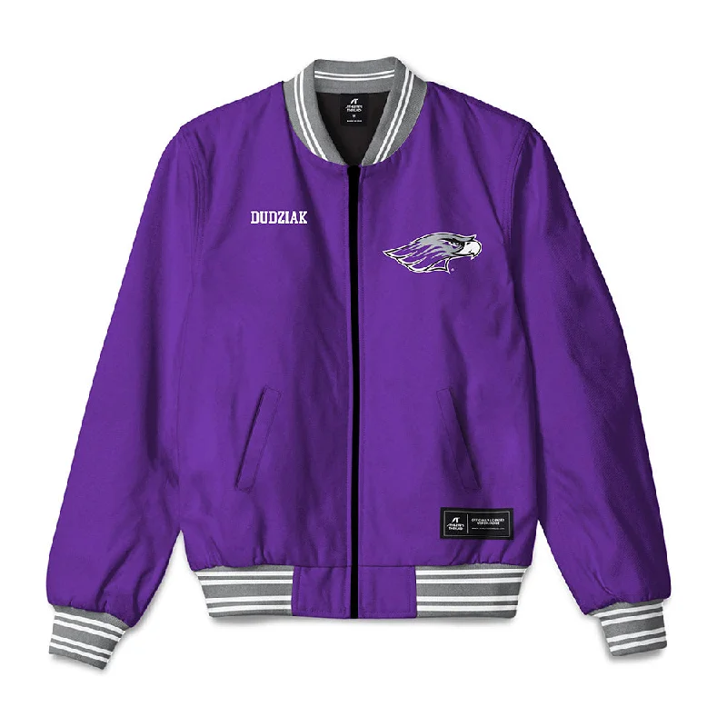 UW-Whitewater - NCAA Women's Gymnastics : Danielle Dudziak - Bomber Jacket Hooded Winter Bomber