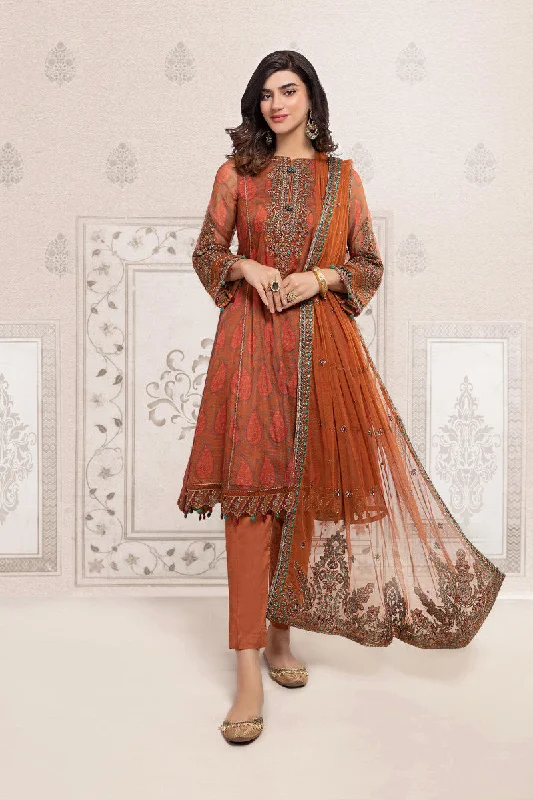 Classic Dusty Peach Shade Pakistani Party Dress in Short Frock Style Tunics Cozy comfortable