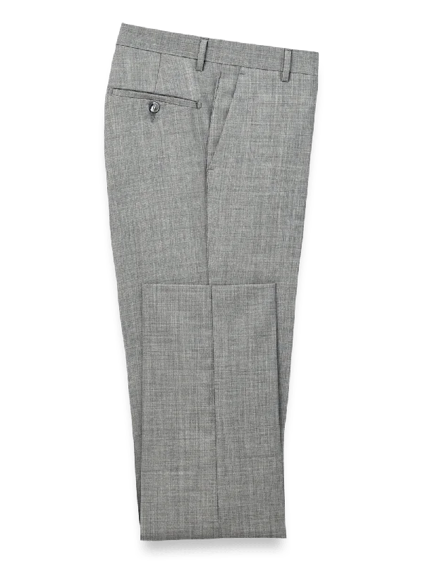 Wool Sharkskin Pants - Grey Formal Dress Pants