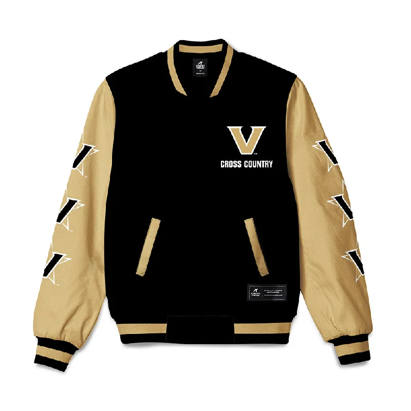 Vanderbilt - NCAA Women's Cross Country : Cameron Fawcett - Bomber Jacket Elegant Satin Bomber