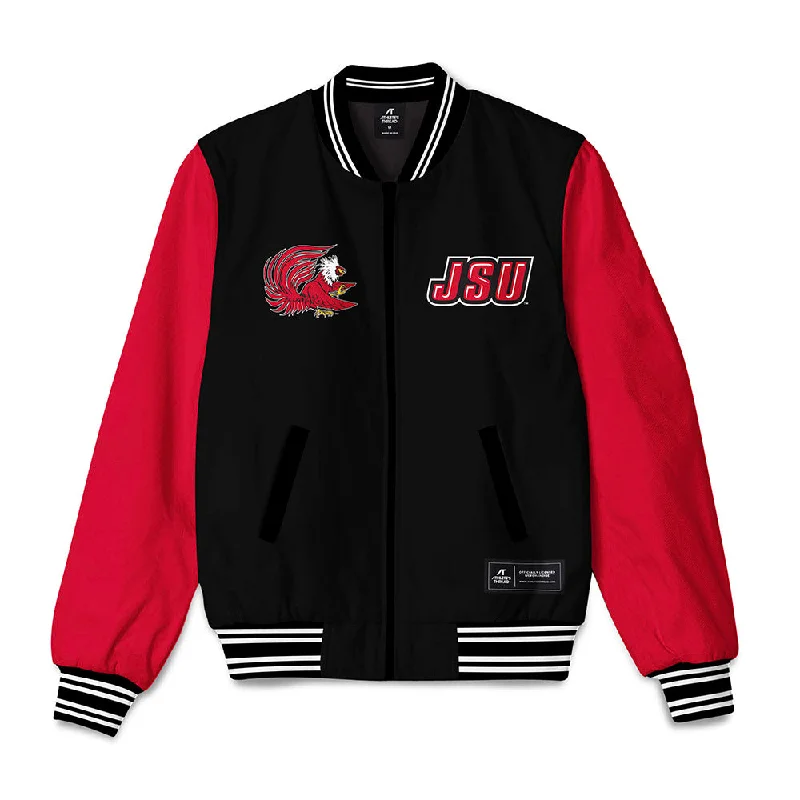 Jax State - NCAA Women's Bowling : Keyla Covarrubias Reyes - Bomber Jacket Wool-Blend Bomber Coat