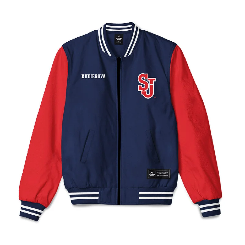 St. Johns - NCAA Women's Fencing : Anastasiia Kudierova - Bomber Jacket Streetwear Crop Bomber