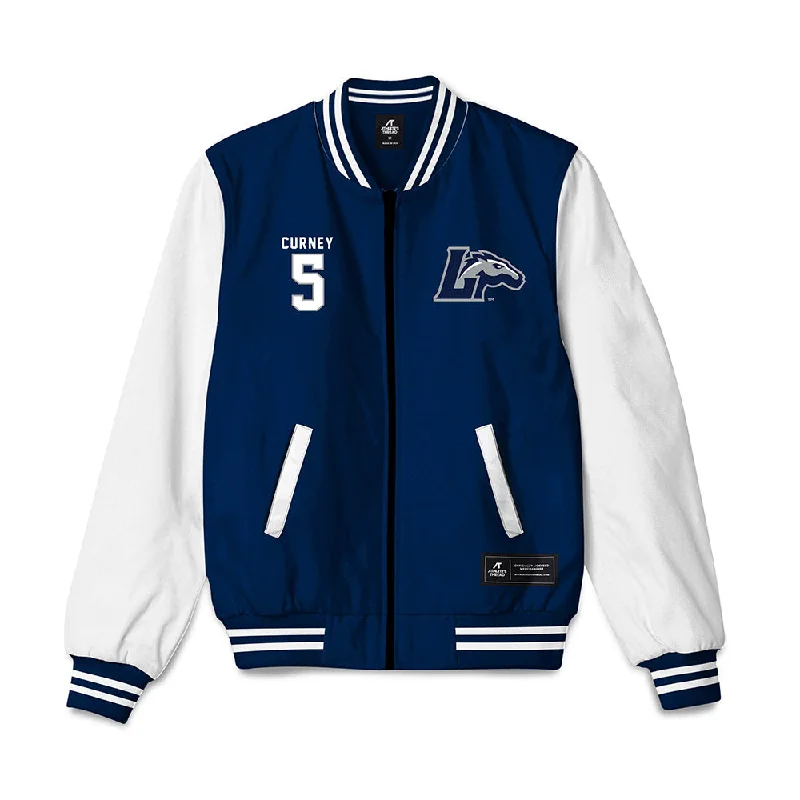 Longwood - NCAA Women's Soccer : Peyton Curney - Bomber Jacket Shearling Collar Bomber