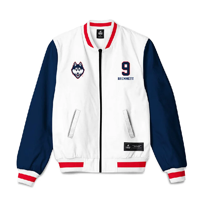 UConn - NCAA Women's Soccer : Austin Brummett - Bomber Jacket Zip-Front Bomber Jacket