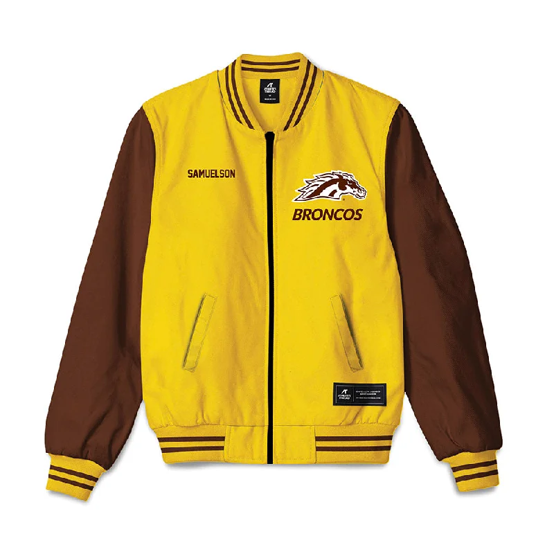 Western Michigan - NCAA Women's Gymnastics : Reese Samuelson - Bomber Jacket Edgy Moto Bomber