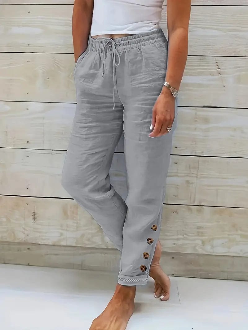 Women's Spring/Summer Linen Pants Relaxed Lounge Trousers