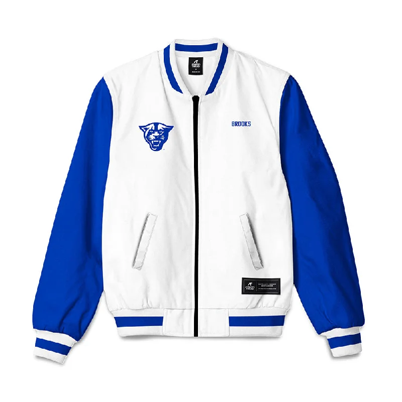 Georgia State - NCAA Women's Track & Field : Yolanda Brooks - Bomber Jacket Cropped Denim Bomber