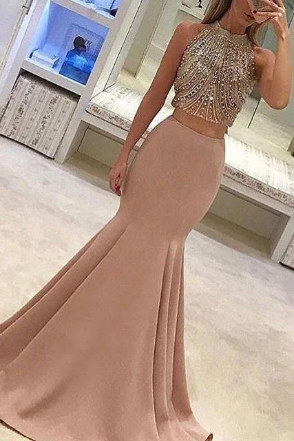 Backless Beaded Mermaid Fashion Prom Dress Sexy Party Dress New Style Evening Dresses Tunics Custom made