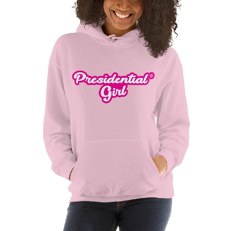 Presidential Girl Hoodie Hoodie with Belted Waist Structured Tailored