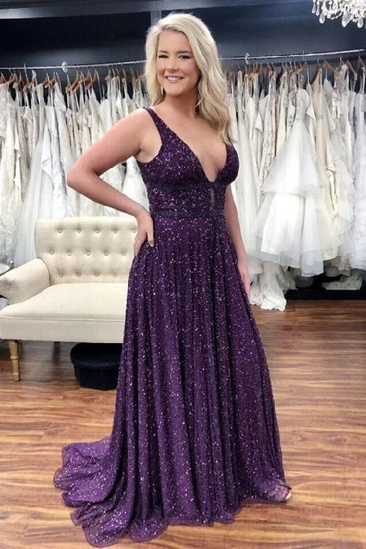 Sexy Sparkly Long Prom Dresses,Graduation School Party Dress     cg22678 Off-the-shoulder Chic Trendy