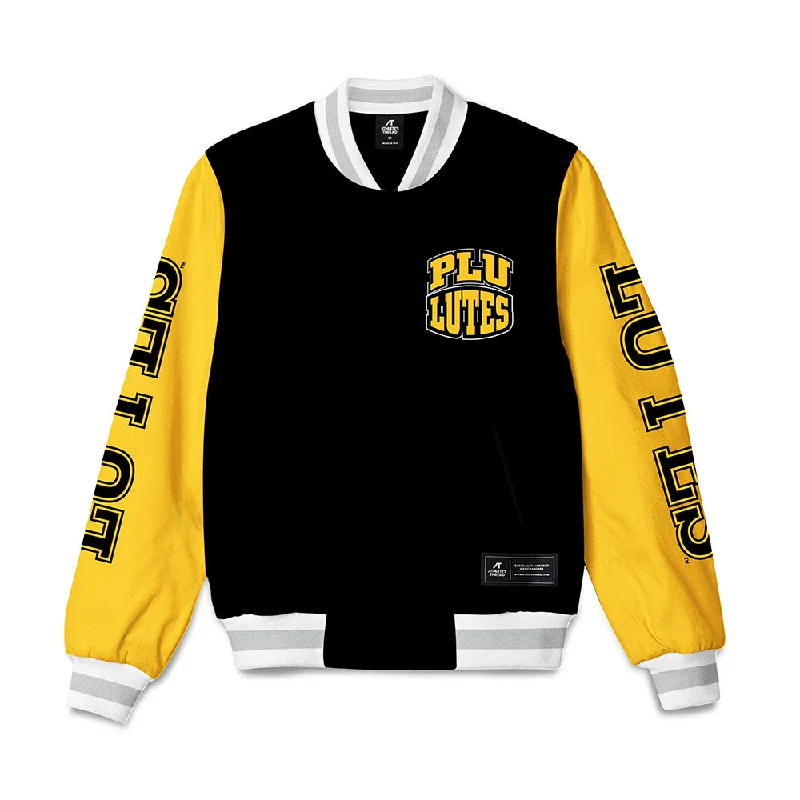 PLU - NCAA Women's Cross Country : Sophia Czar - Bomber Jacket Edgy Moto Bomber