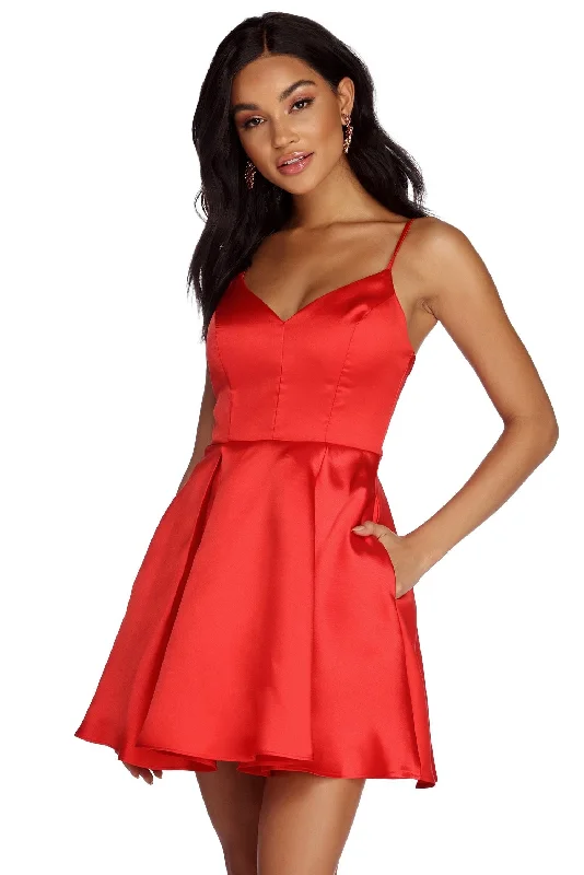 Jenny Formal Stylish Satin Party Dress Tunics Lace romantic