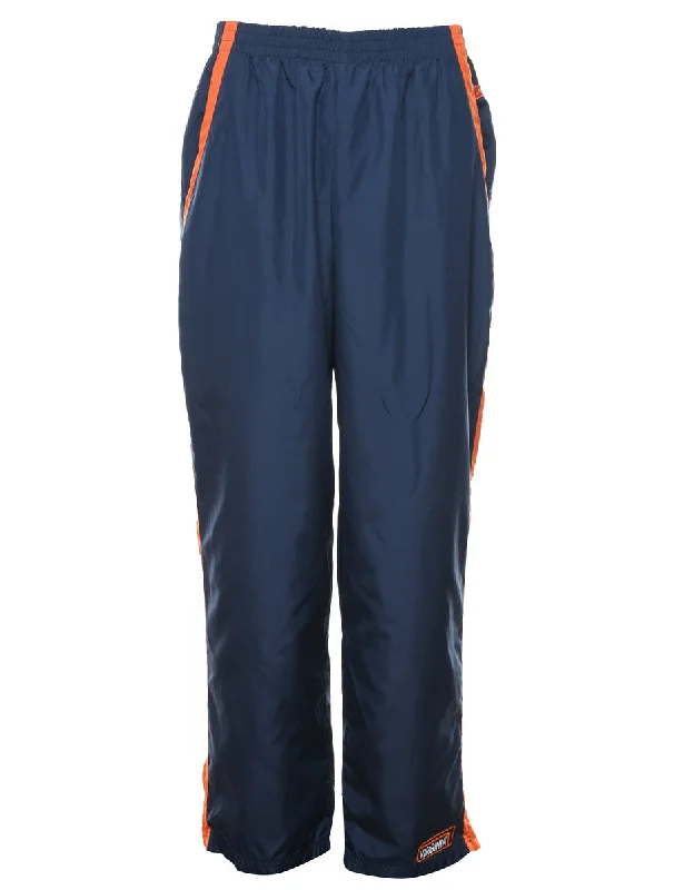 Starter Navy & Orange Track Pants - W36 L31 Soft Stretch Leggings