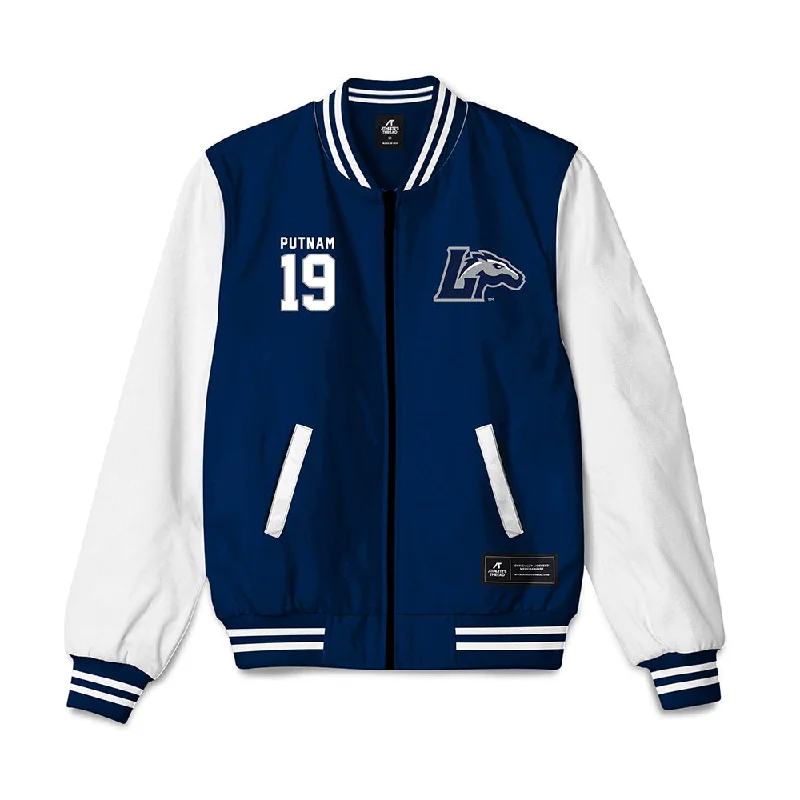 Longwood - NCAA Women's Soccer : Kiki Putnam - Bomber Jacket Patchwork Trendy Bomber