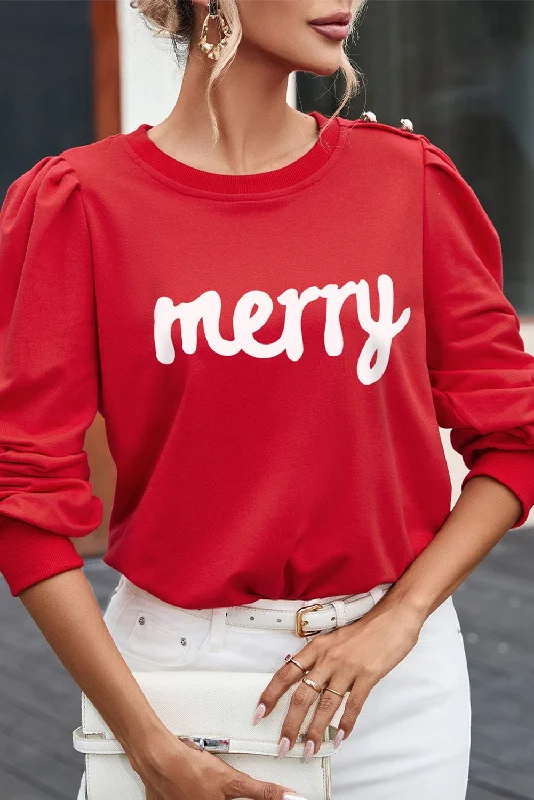 Plus Size Christmas Sweatshirt Hoodie with Raw Hem Edgy Unfinished