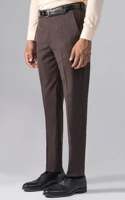 DRESS PANT SLIM FIT BROWN Slim Fit Casual Pants