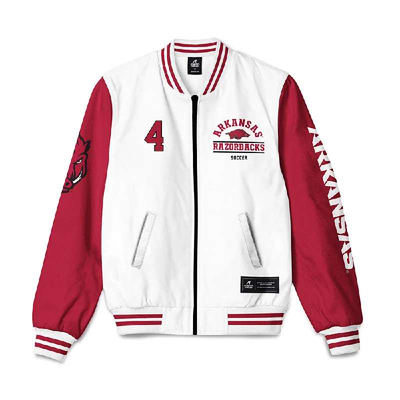 Arkansas - NCAA Women's Soccer : Presley Marvil - Bomber Jacket Chic Monochrome Bomber