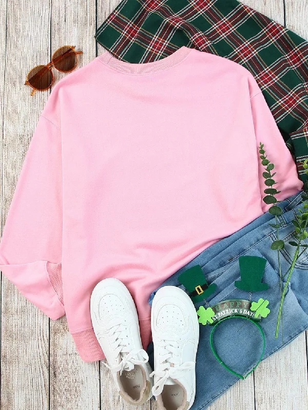 Women's Oversized Pink Sweatshirt Hoodie with Relaxed Fit Easy Casual