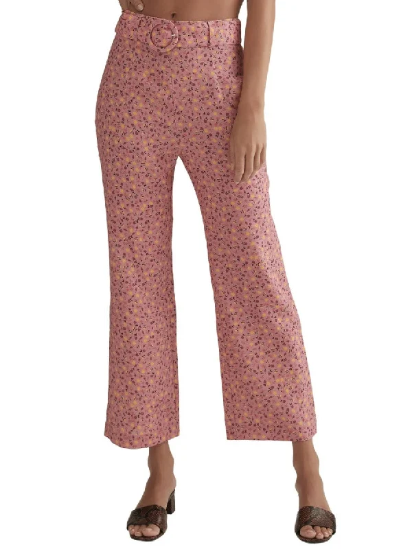 Fillipa Pant Pink Floral Casual Plaid Pants