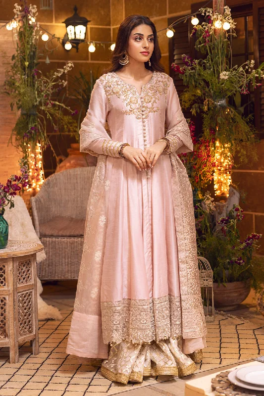 Embroidered Pink Silk Long Frock Dupatta Pakistani Party Dresses Tunics Timeless classic