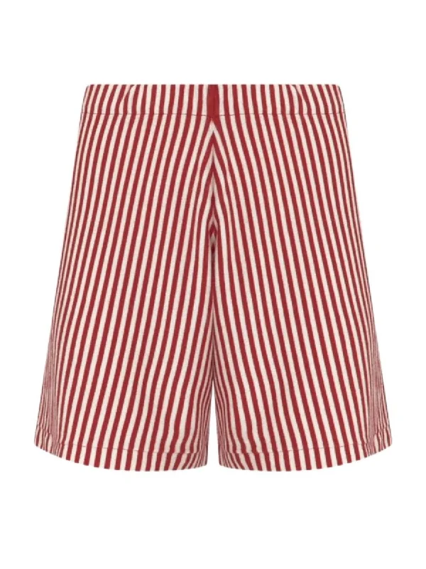 Ariane Pant Red/Cream Classic Cropped Pants