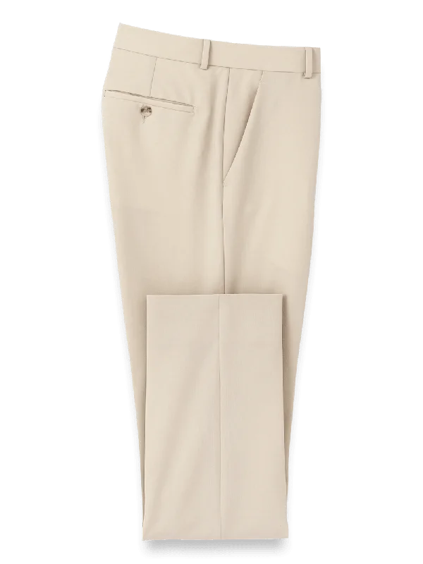 Comfort Stretch Travel Pants - Cream Cozy Fitted Pants