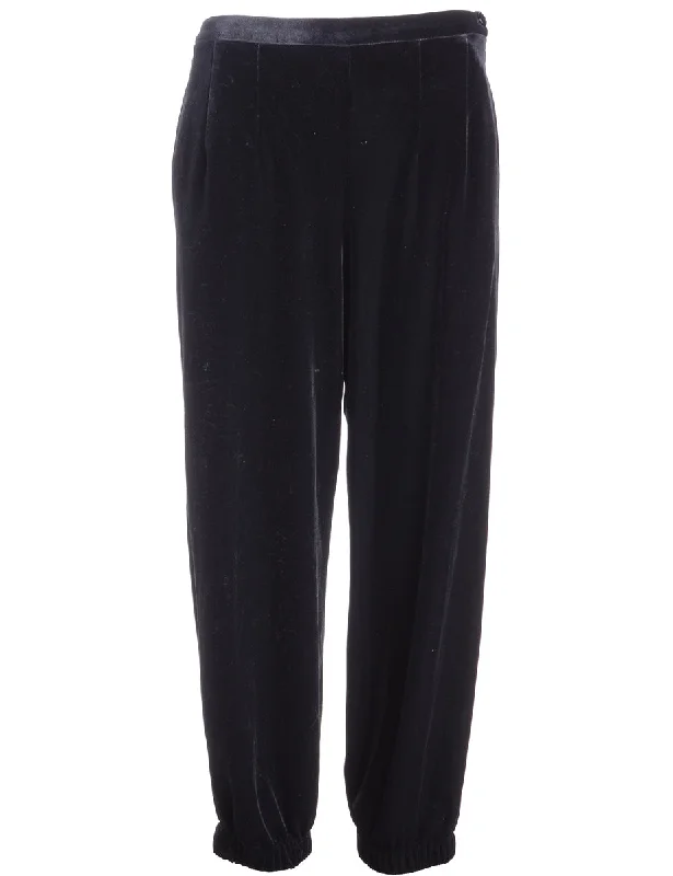 Reworked Velvet Track Pants - W27 Stylish Harem Pants