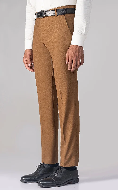 DRESS PANT DARK KHAKI Formal Wide-Leg Pants