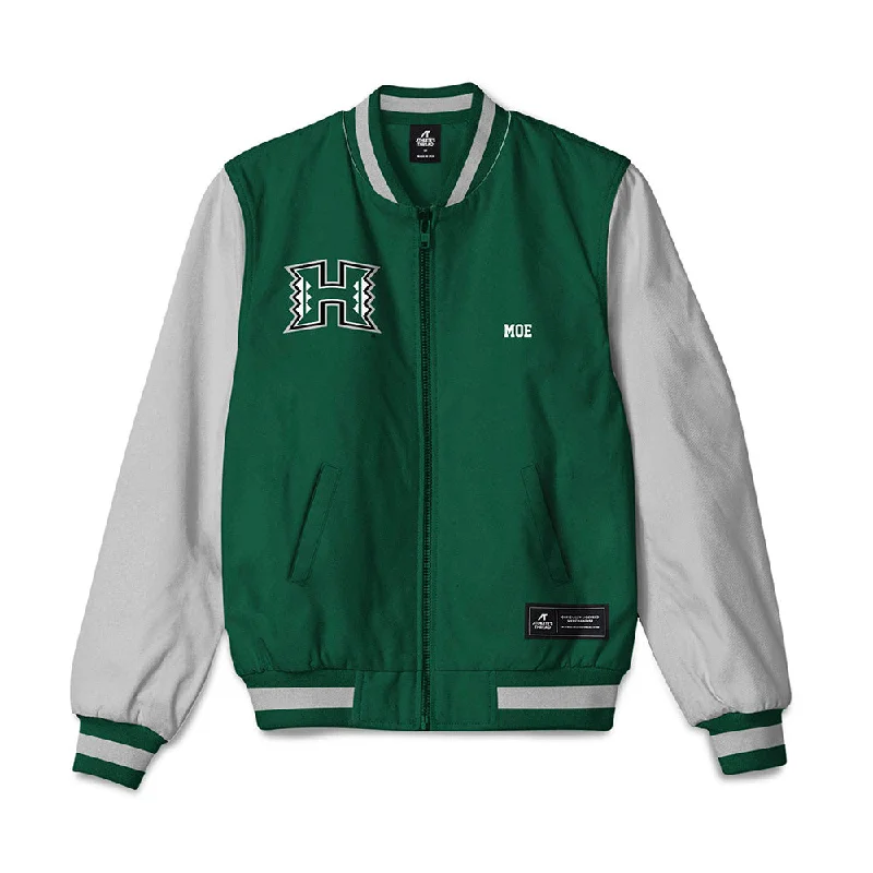 Hawaii - NCAA Women's Cross Country : Kira Moe - Bomber Jacket Metallic Silver Bomber