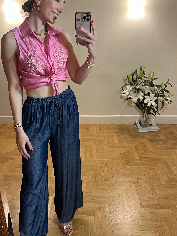 Wide leg pants from set Comfortable Denim Leggings