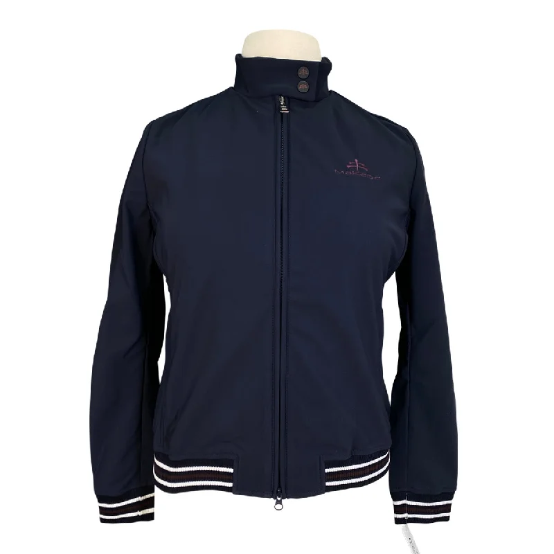 Makebe 'Elena' Bomber Jacket in Navy - Women's XL Sporty Nylon Bomber