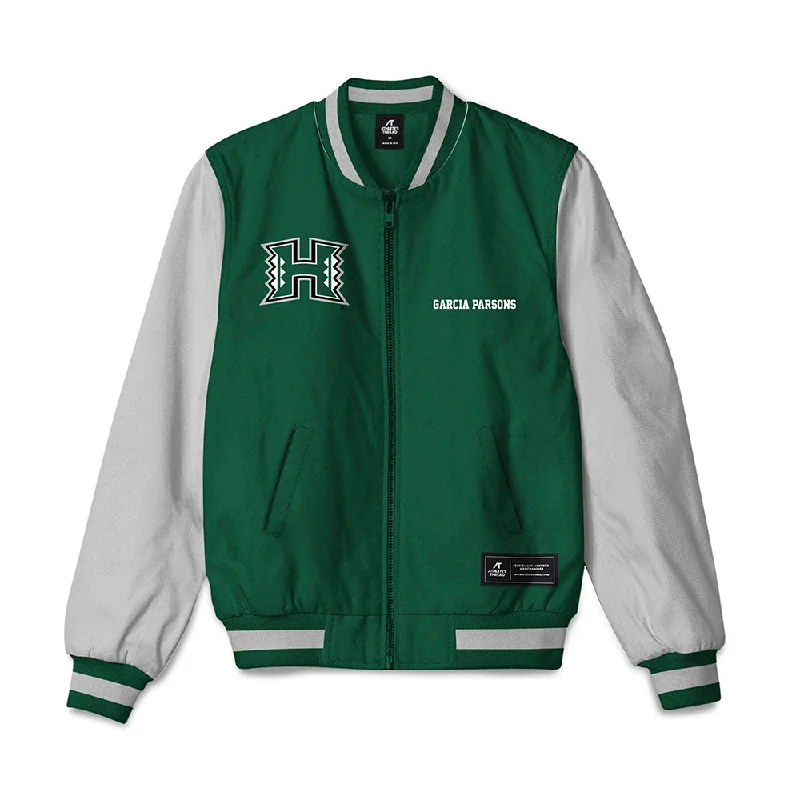 Hawaii - NCAA Women's Cross Country : Alizee Garcia Parsons - Bomber Jacket Retro Baseball Bomber