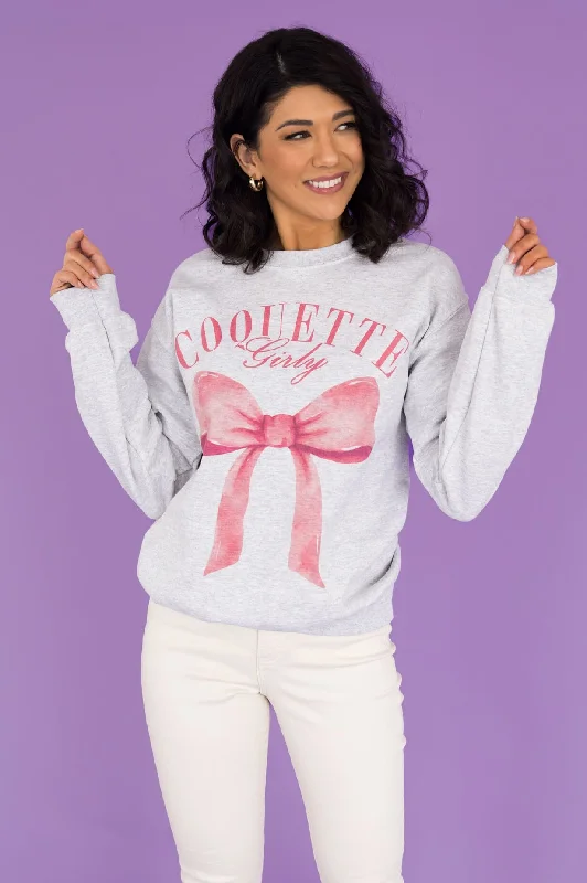 Everything Coquette Sweatshirt Hoodie with Elastic Waist Stretchable Comfortable