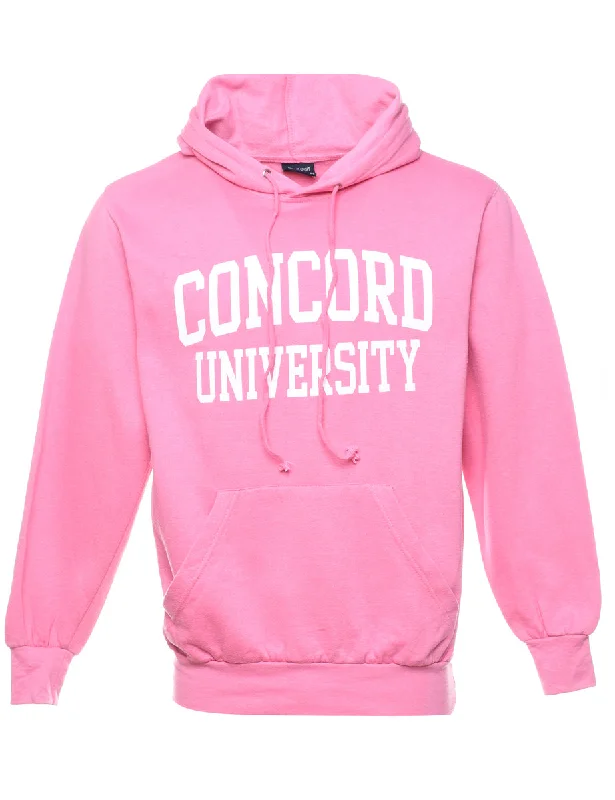 Concord University Pink & White Printed Hoodie - M Graphic Hoodie Design Print