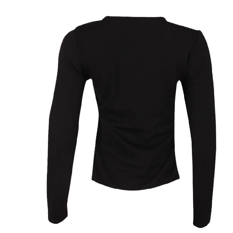 REDTAG Black Formal Jersey Top for Women