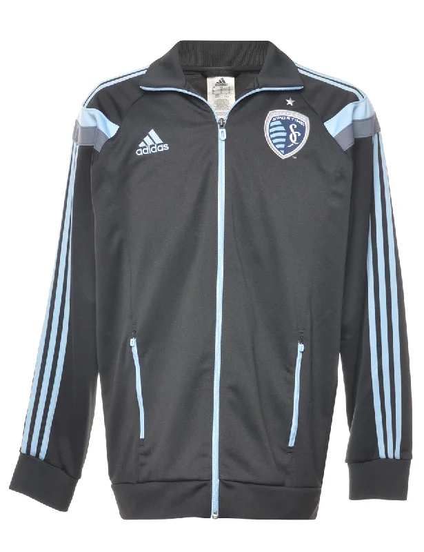 Adidas Black Track Top - L