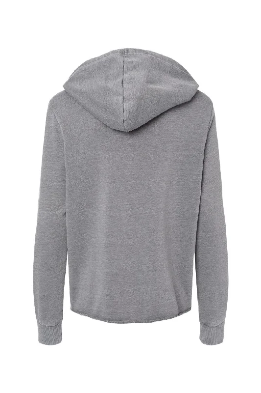 Alternative Womens Day Off Mineral Wash Hooded Sweatshirt Hoodie - Nickel Grey - NEW